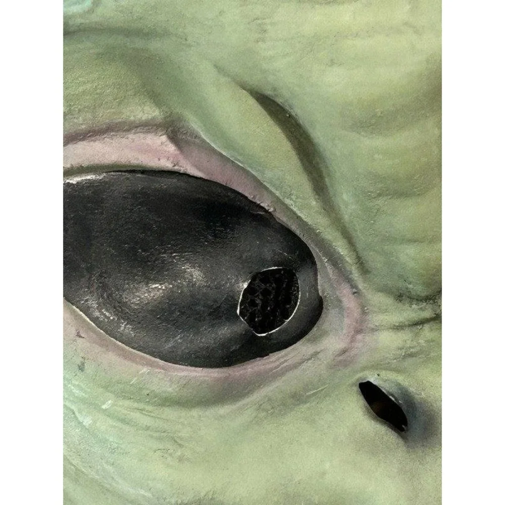 Zombie Monster Rubberized Teeth Green Blood Pointy Ears Costume Mask Adult Latex